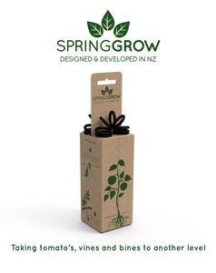 SpringGrow Plant Support System - for all Climbing Plants Including Tomatoes, Peppers, Beans, Hops, Hoya Plants, Zucchini - Expands to 3.3 metres, UV and Water Resistant, Adjustable Clip